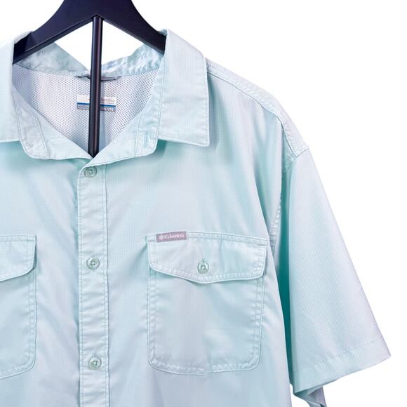 Columbia Sportswear Light Blue Omni-Wick 100% Polyester Button-Up Shirt - XXL - Picture 3 of 6